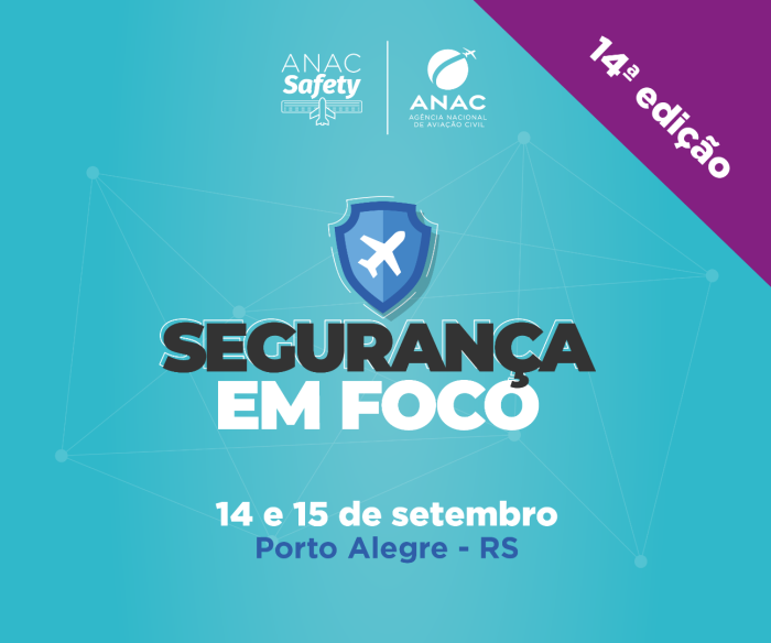 Seminário sobre práticas em segurança operacional no setor aéreo será dias 14 e 15/9