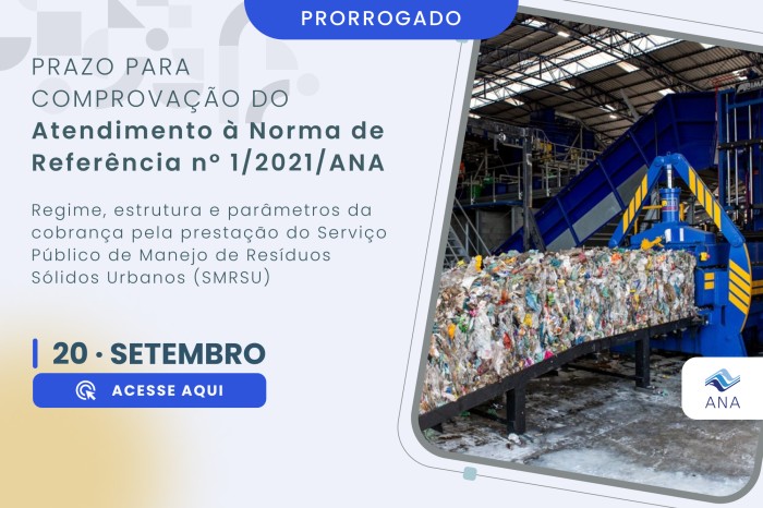 Termina nesta quarta (20) o prazo para envio de informações dos titulares do serviço de manejo de resíduos sólidos urbanos para a ANA