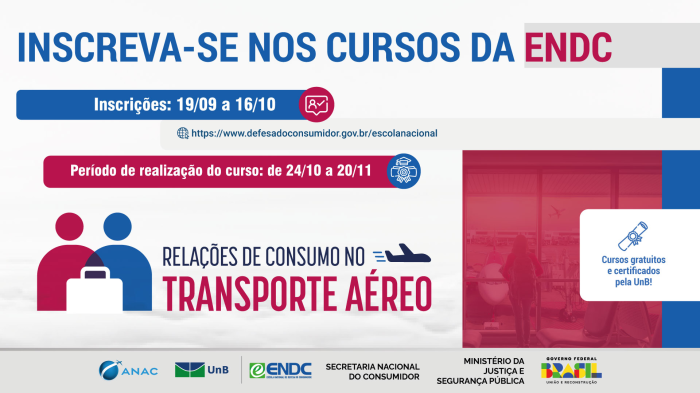 Nova turma do curso Relações de Consumo no Transporte Aéreo